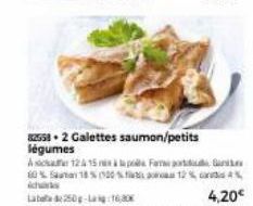 chak  Lab 250g-La 16,30  825582 Galettes saumon/petits légumes  A12415&pe Fami po  auta 18 % 100 %  12% 4%  4,20€ 