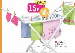 15€  200  50%  Séchoir à linge 