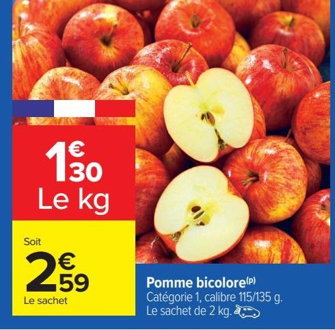 Pomme bicolore 