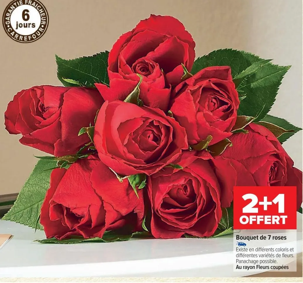 bouquet de 7 roses