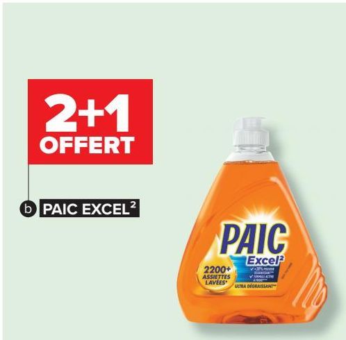 Liquide vaisselle PAIC EXCEL 