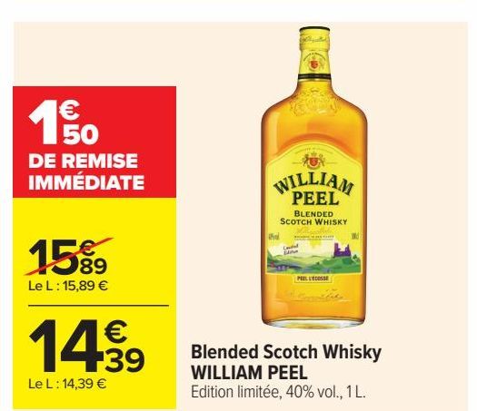 Blended Scotch whisky WILLIAM PEEL