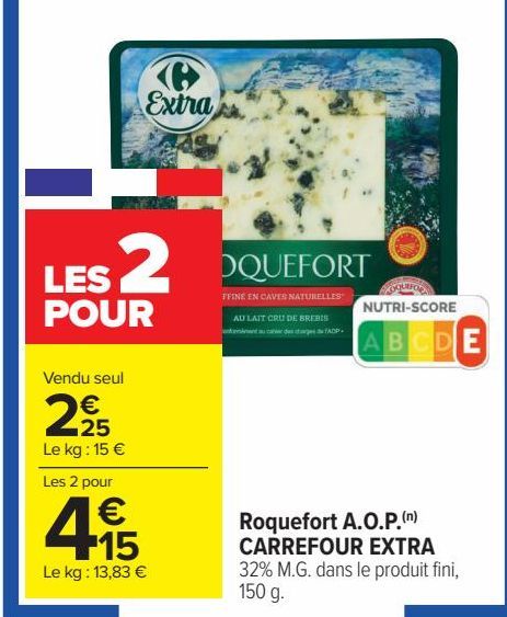 Roquefort A.O.P. CARREFOUR EXTRA 