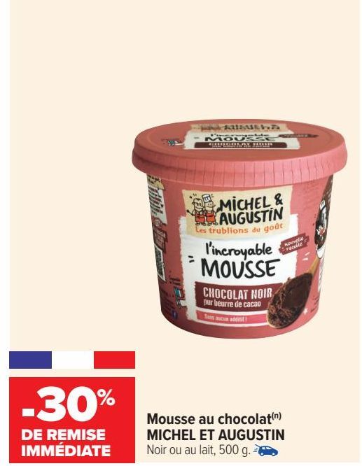 Mousse au chocolat MICHEL ET AUGUSTIN 