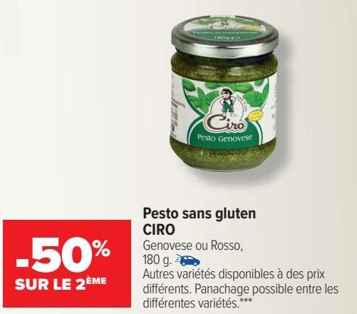 Pesto sans gluten CIRO 