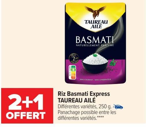 Riz Basmati Express TAUREAU AILE 