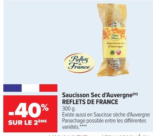 Saucisson Sec d'Auvergne REFLETS DE FRANCE 