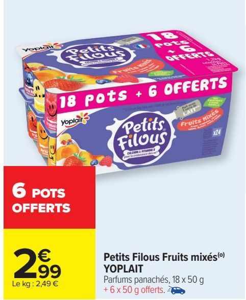 Petits Filous Fruits mixés YOPLAIT 