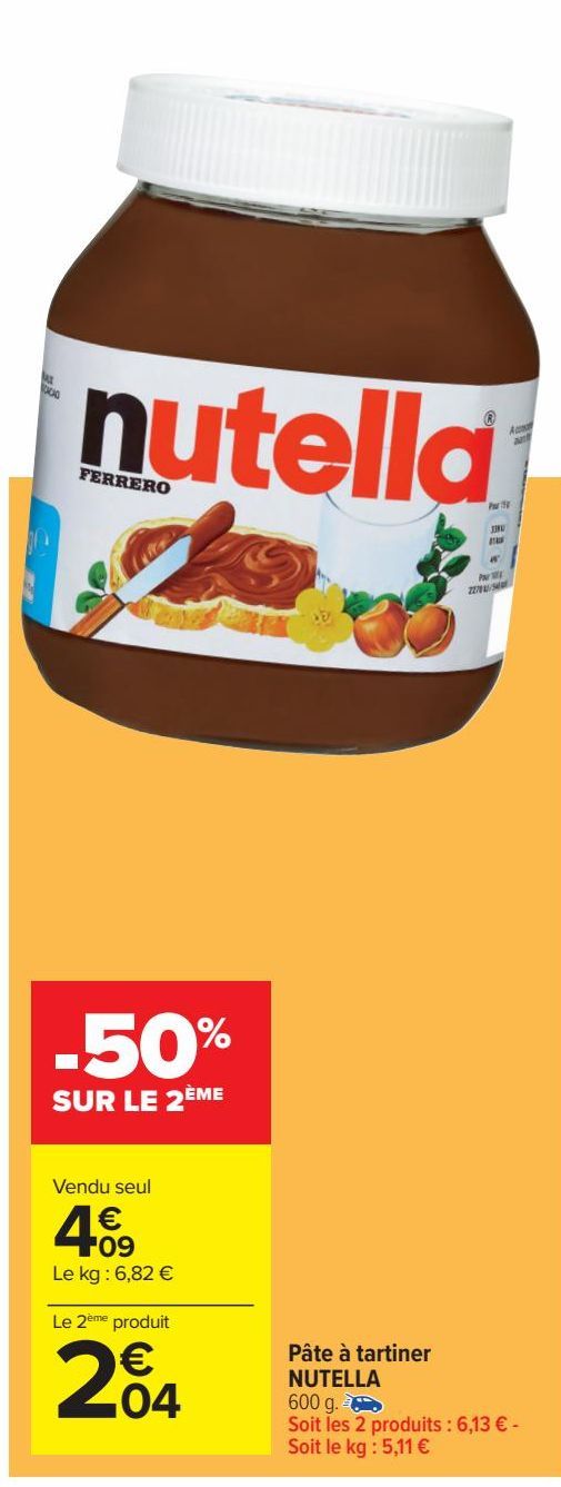 Pâte à tartiner NUTELLA 