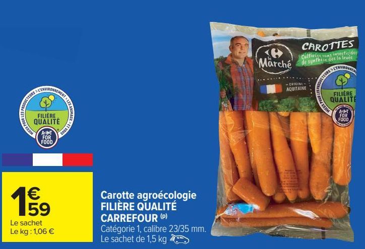 Carottes agroécologie FILIERE QUALITE CARREFOUR 