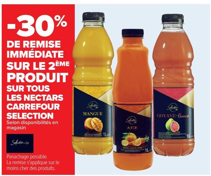 TOUS LES NECTARES CARREFOURS SELECTION