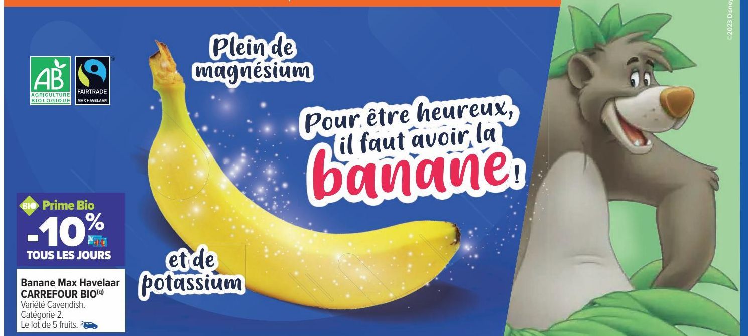 Bananes Max Havelaar CARREFOUR BIO 