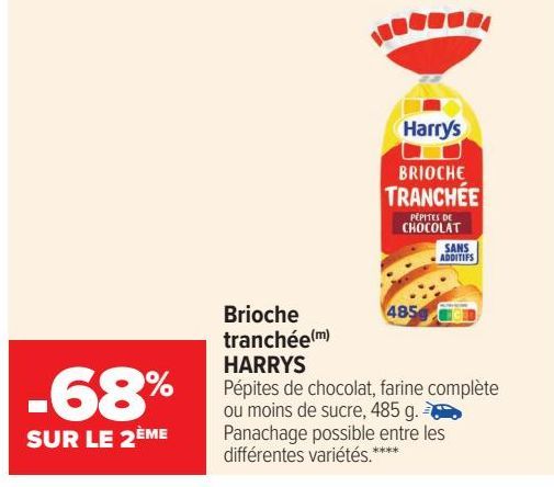 Brioche tranchée HARRYS 