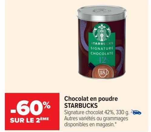 Chocolat en poudre STARBUCKS 