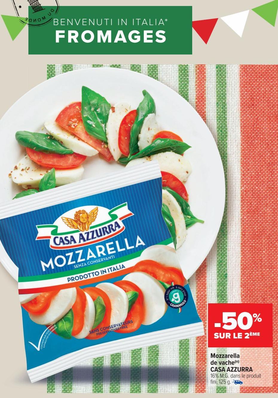 Mozzarella de vache CASA AZZURRA 