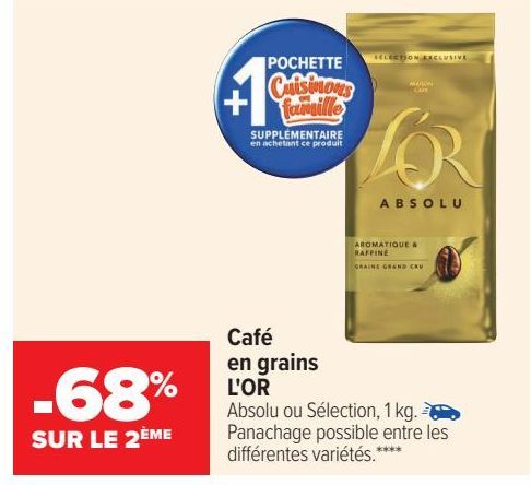 Café en grains L'OR 