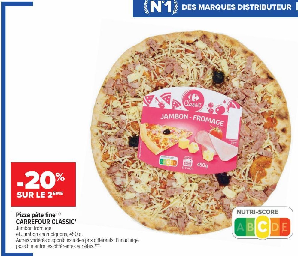 Pizza pate fine CARREFOUR CLASSIC 