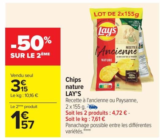 Chips nature LAY'S