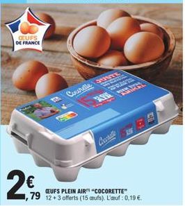 OEUFS DE FRANCE  2€  1233  Coutelle SUNTE  B  Wix PUMA 