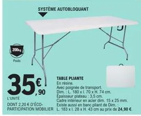 table pliante 