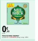 0€  MIL BRICK  Reper W  LES BURG  La 182 OFFERTES 20.45€ 