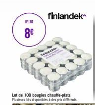 LE LOT  8€  FURT  Lot de 100 bougies chauffe-plats Plusieurs lots disponibles à des prix différents  finlandek  Piens  OP  