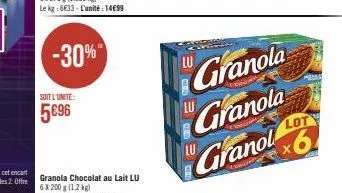 -30%  soit l'unite:  5696  granola  granola granol  lot 