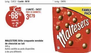 chocolat au lait Maltesers