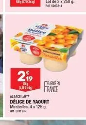 lice  marahalles  2⁹9  500  1638 alsace lait  délice de yaourt mirabelles. 4 x 125 g. rt5011165  babore en france 
