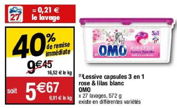 lessive en capsules omo