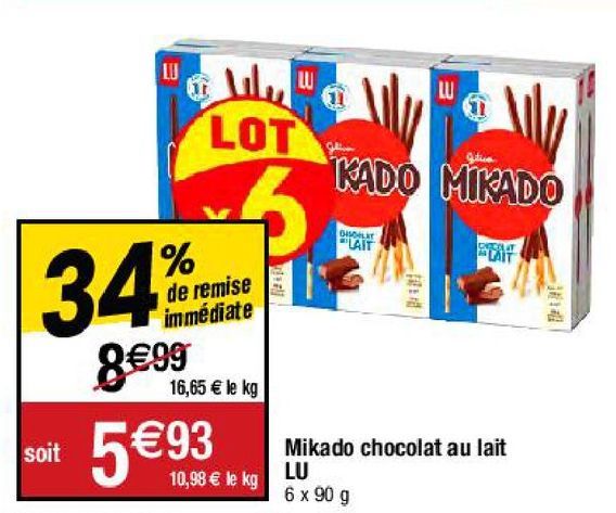 chocolat au lait Mikado