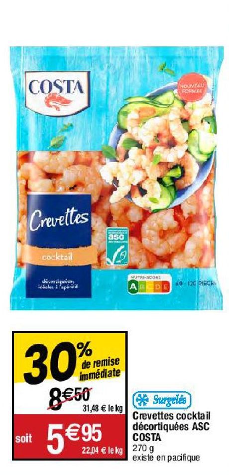 crevettes Costa