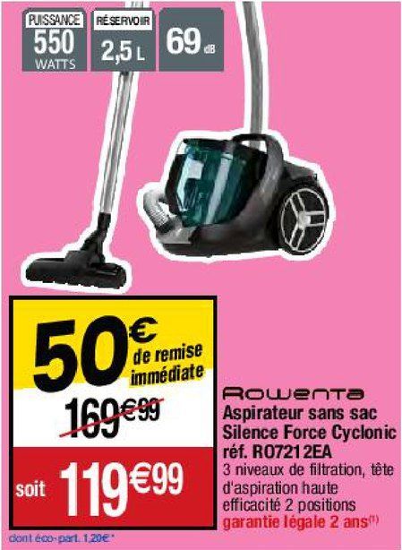 aspirateur sans sac Rowenta