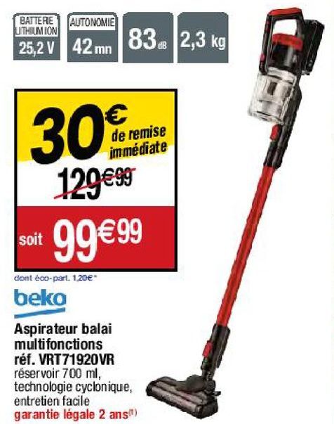 aspirateur balai Beko