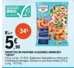 crevettes costa