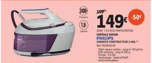 centrale vapeur Philips