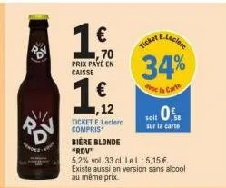 bière blonde e.leclerc