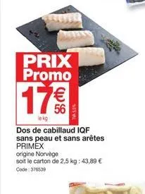 cabillaud promo