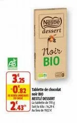 chocolat noir nestlé