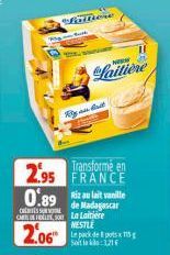 Fallione  2.95 Transforme en  FRANCE  Laitière  0.89 latvie  de Madagascar  CRITES SUR VO  CA La Laitière  NESTLE  2.06  Le pack de 115 5:3216 