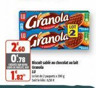 chocolat au lait Granola