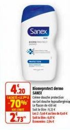 gel douche hypoallergénique Sanex