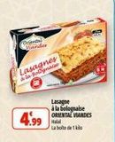 Lasagne  offre sur Coccinelle Express