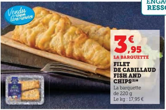 FILET DE CABILLAUD FISH AND CHIPS