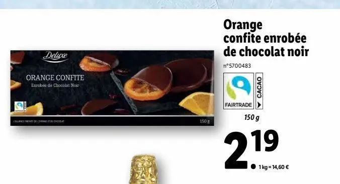 orange confite enrobee de chocolat noir