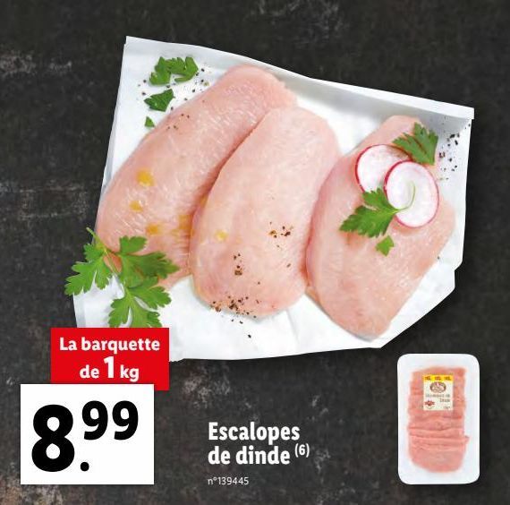 escalopes de dinde