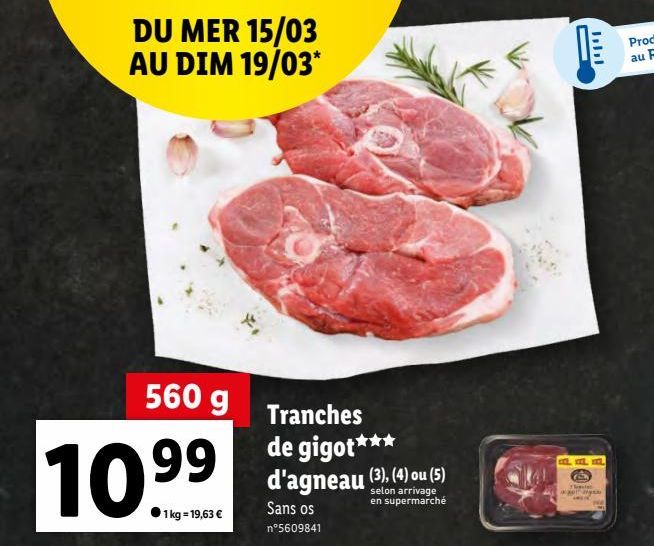 Tranches de gigot d´agneau