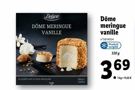 dome meringue vanille