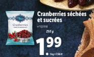 Crasbes  Cranberries séchées et sucrées  ובר  250 g  7.99  Tag-zace  