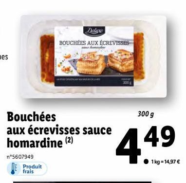 bouchées aux ecrevisses sauce homardine